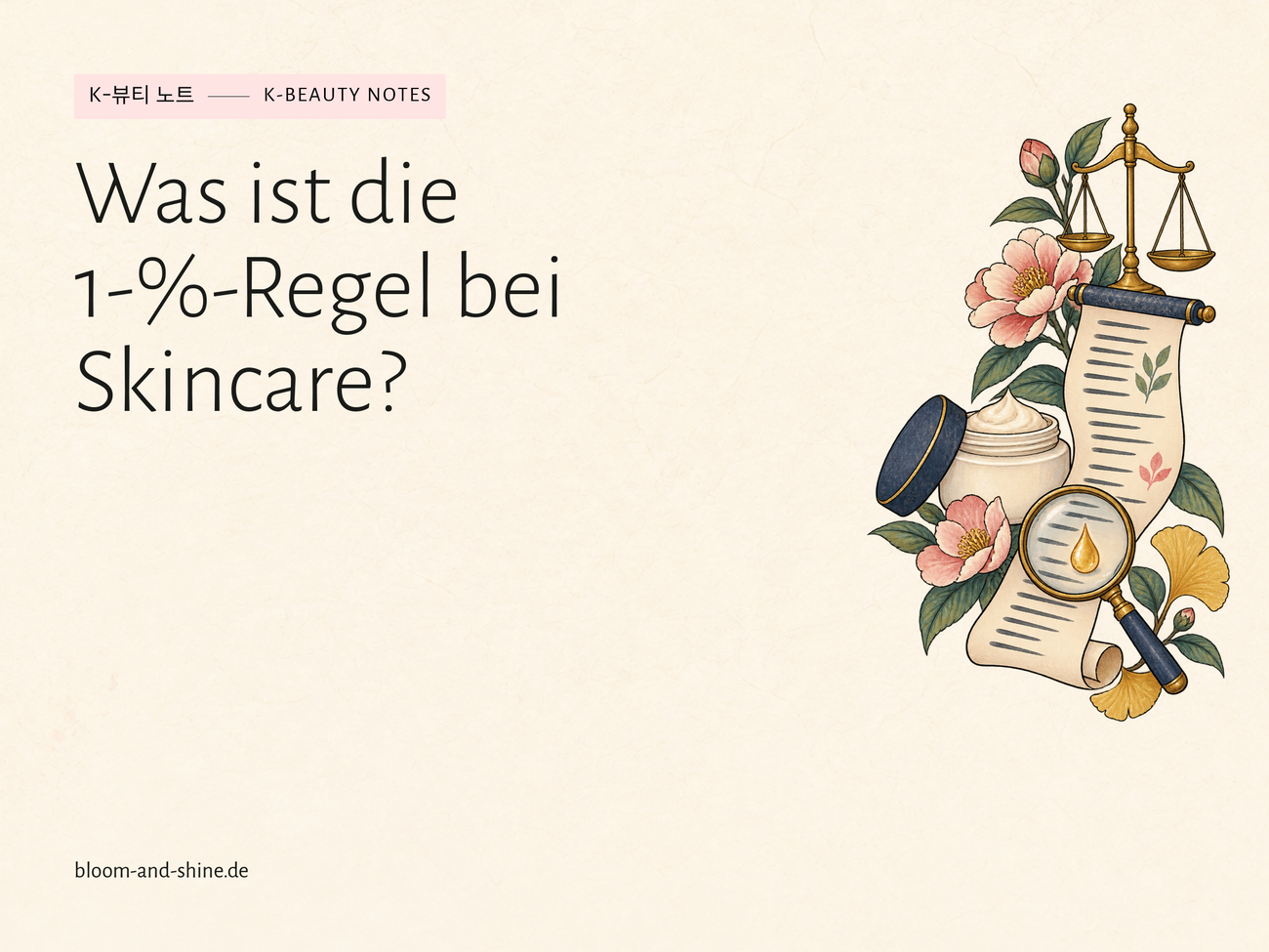 Was ist die 1-%-Regel bei Skincare?