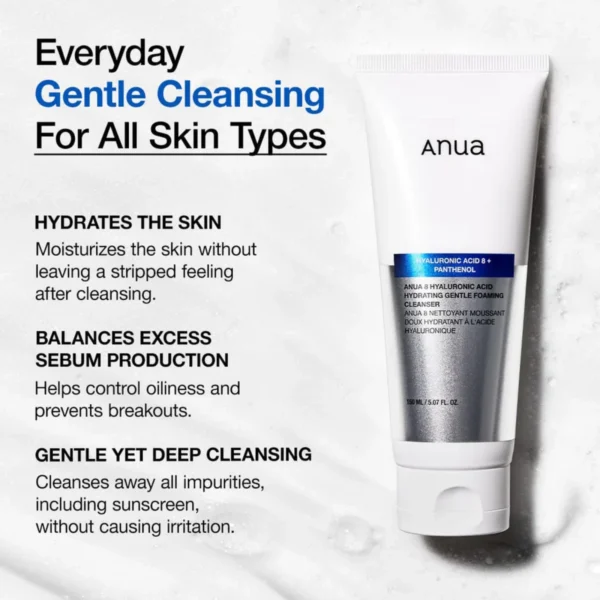 Anua 8 Hyaluronic Acid Hydrating Gentle Foaming Cleanser Anua 8 Hyaluronic Acid Hydrating Gentle Foaming Cleanser