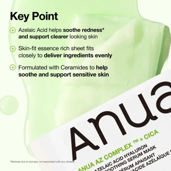 Anua Azelaic Acid Hyaluron Redness Soothing Serum Mask 1 Stück