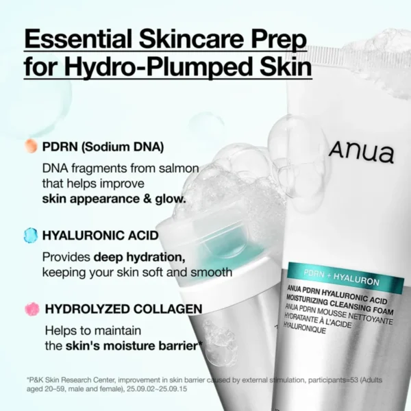 Anua PDRN Hyaluronic Acid Moisturizing Cleansing Foam 150ml Anua PDRN Hyaluronic Acid Moisturizing Cleansing Foam 150ml