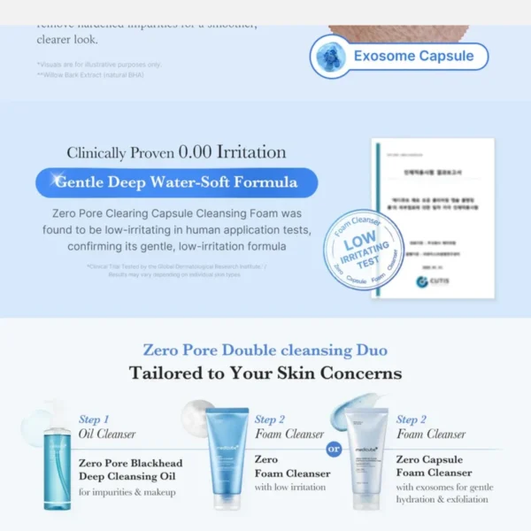 Medicube Zero Pore SA Clear Capsule Cleansing Foam 120g