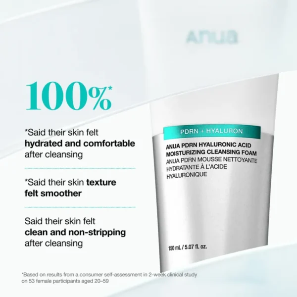 Anua PDRN Hyaluronic Acid Moisturizing Cleansing Foam 150ml Anua PDRN Hyaluronic Acid Moisturizing Cleansing Foam 150ml