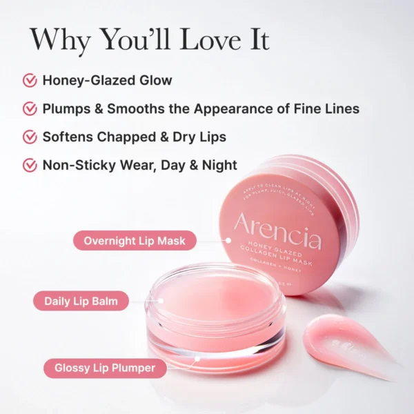 Arencia Honey Glazed Collagen Lip Mask 15g
