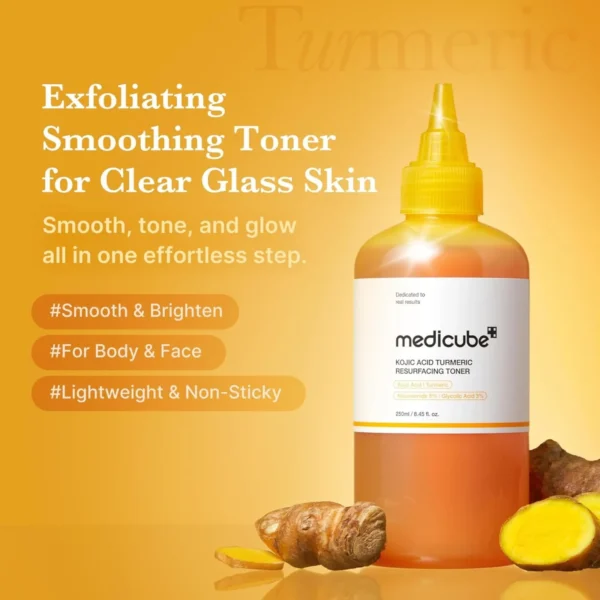 Medicube Kojic Acid Turmeric Resurfacing Toner 250 ml