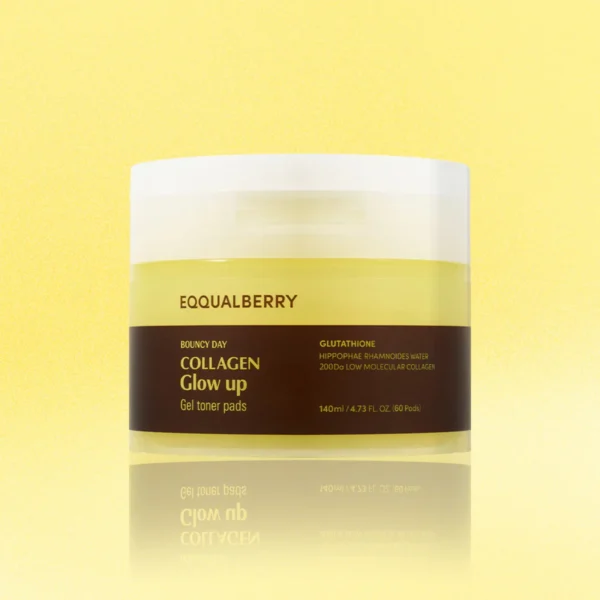 EQQUALBERRY Collagen Glow Up Gel Toner Pads