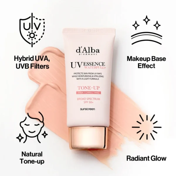 d'Alba Waterfull Tone-Up Sun Cream SPF50+ PA++++ (Pink Correcting)